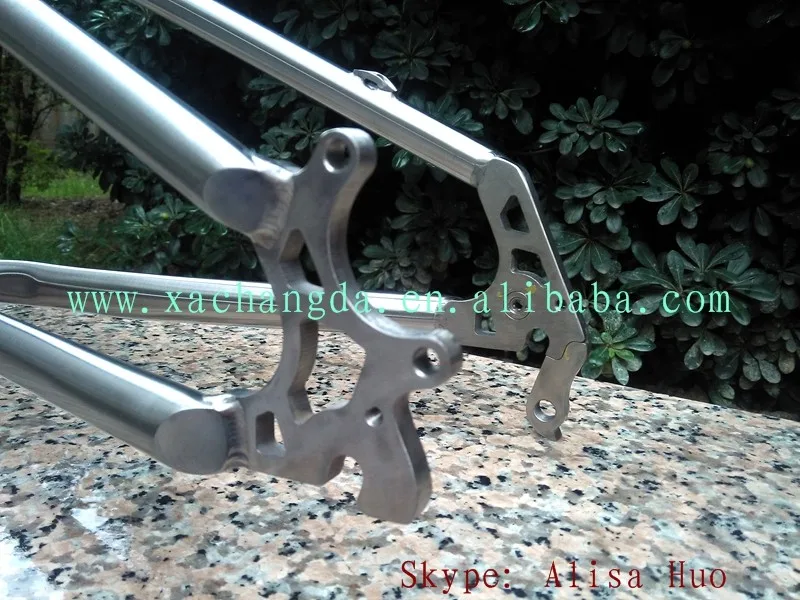 Top titanium folding bike frame 26er titanium mountain bike frame 29er titanium folding bike frame 3