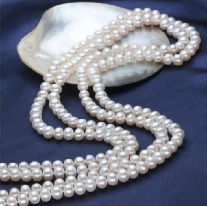 

Wholesale FREE SHIPPING >>>NATURAL 14KGP 7-8MM AA++ SOUTH SEA WHITE PEARL NECKLACE 65