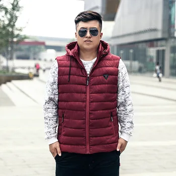 

Winter Men Plus Size 5xl 6xl 7xl 8xl Parka Waistcoat Hoodie Vest Oversize Sleeveless Jacket duck down Coat waistcoat vest
