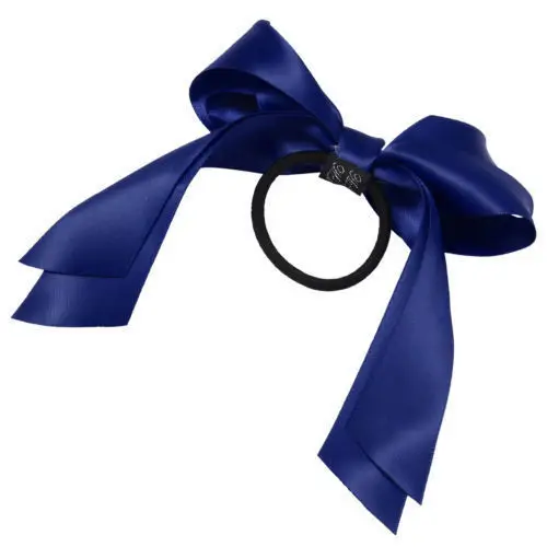 MOONBIFFY Lackingone 1X Женская тиара атласная лента бант лента для волос Веревка резинка для волос конский хвост держатель 8 цветов горячая распродажа - Цвет: Синий