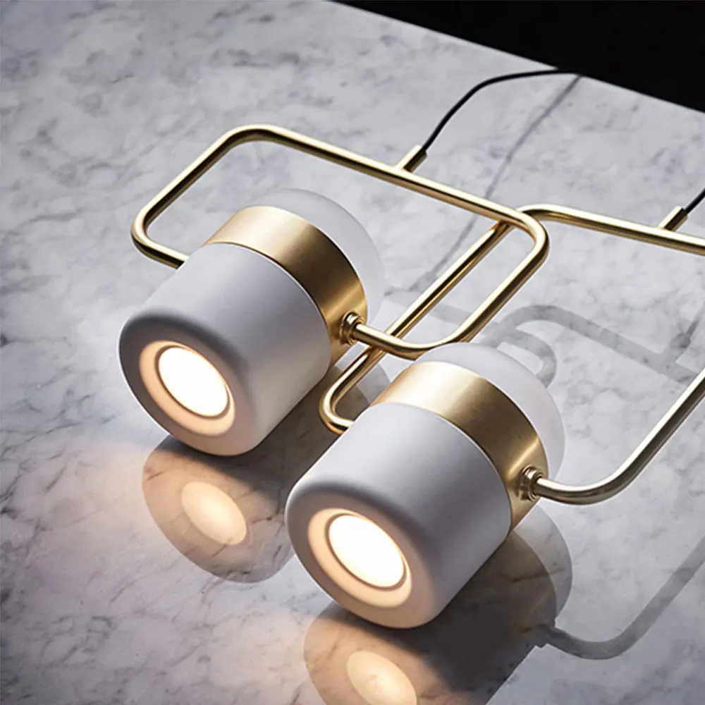 

Modern minimalist bar restaurant multi-head molecular rotating pendant lamps Nordic bedroom bedside metal pendant lights