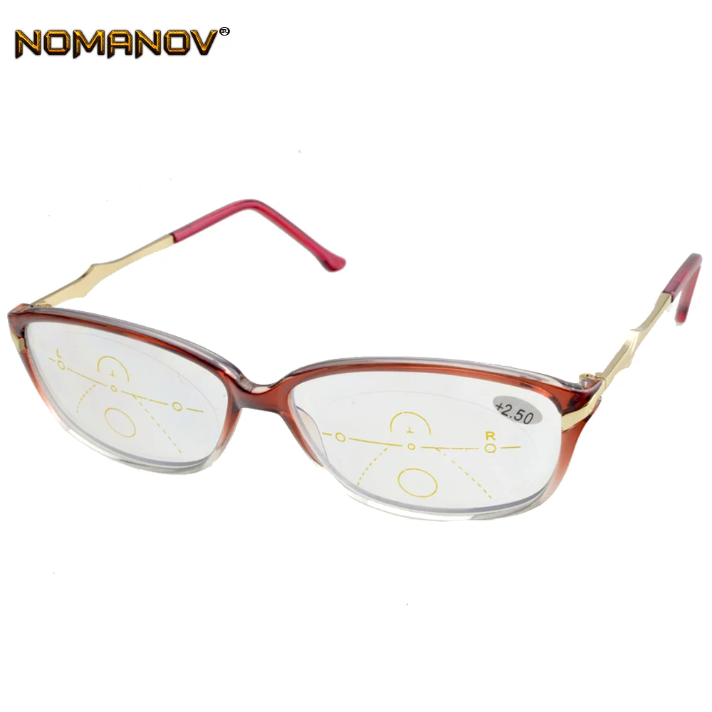

Progressive Multifocal Reading Glasses Full-rim Red Women Glasses Frame See Near And Far TOP 0 ADD +0.75 To +4