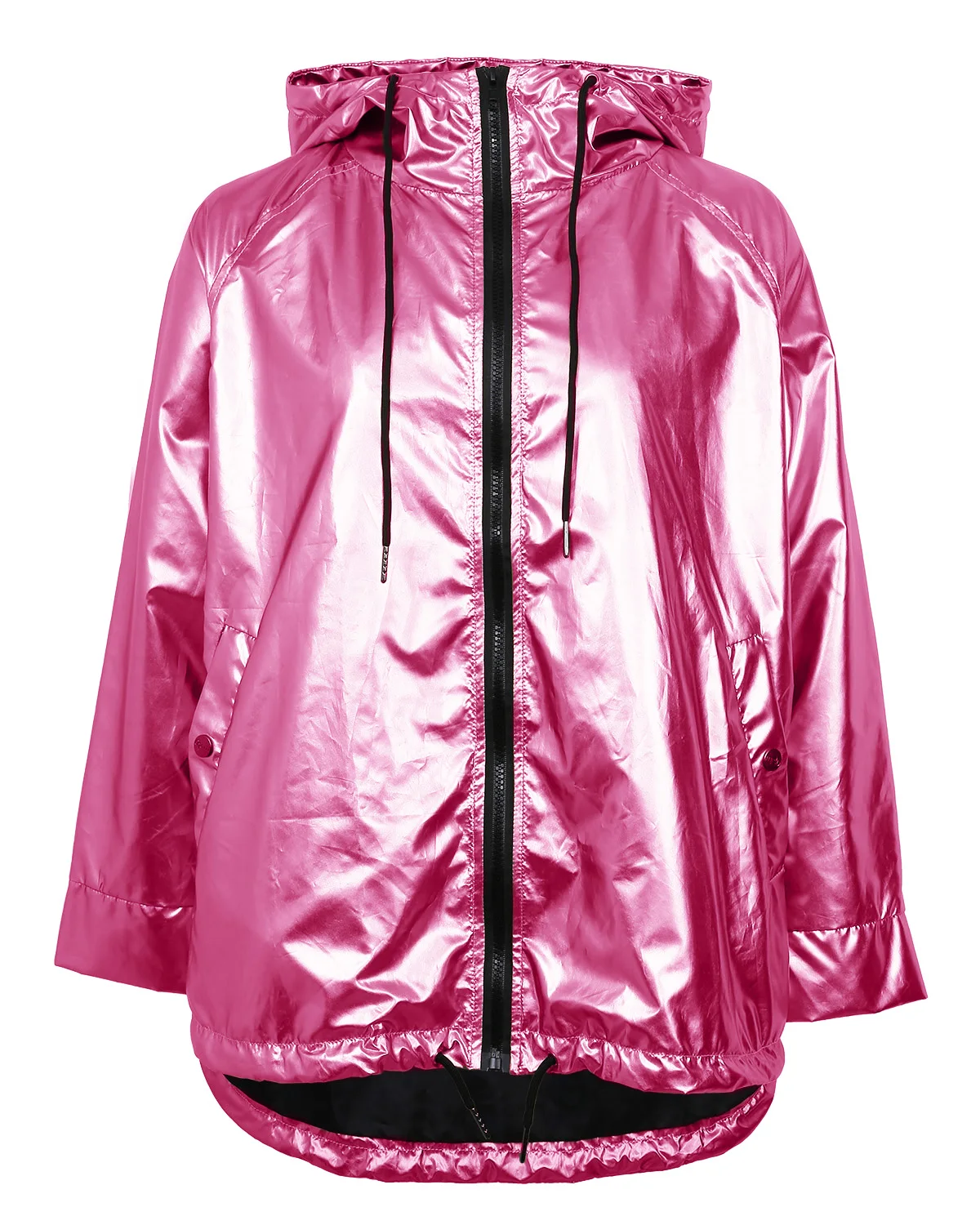 discounted  Wipalo Women Autumn And Winter Fashion Imitation Metal Loose Jacket Zipper Hooded Sweater Long Slee