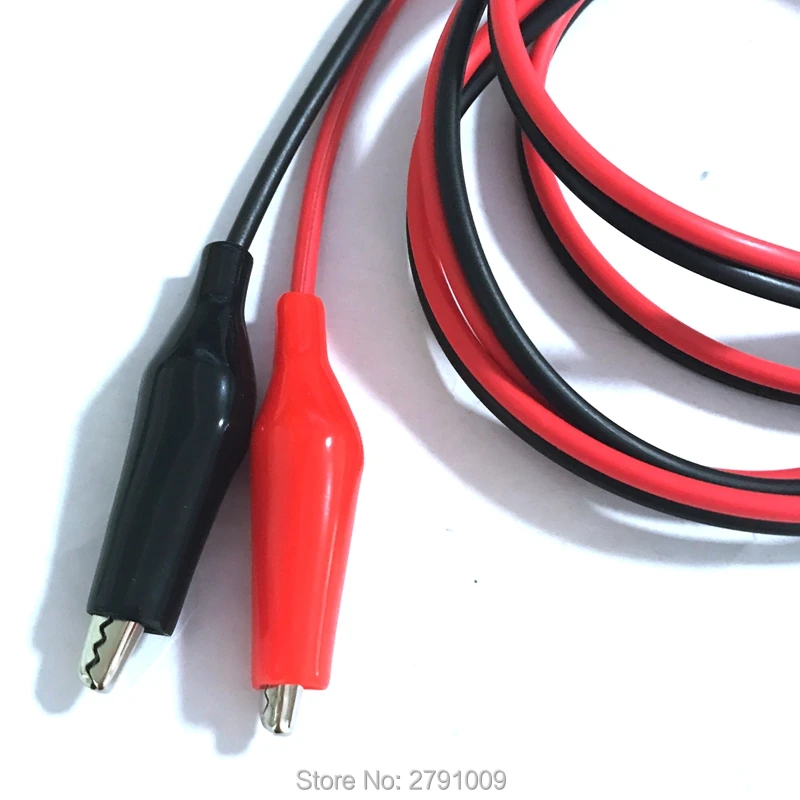 1M Test Cable Connector Alligator Cilp to AV Banana Plug Dual Tester Probe 35mm Crocodile Clip Multimeter Measure Tool