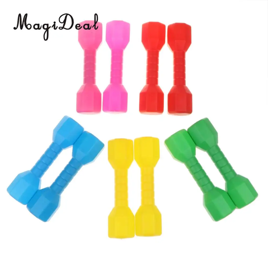 1 Pair Plastic Children Outdoor Sports Lightweight Dumbbell Outdoor Fitness Exercise Kids Kindergarten Toy
