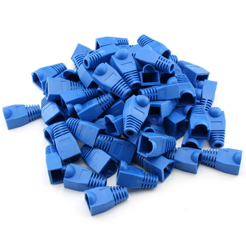 Uxcell 100 шт. Мягкие пластиковые Ethernet RJ45 Кабельный соединитель сапоги заглушка новое