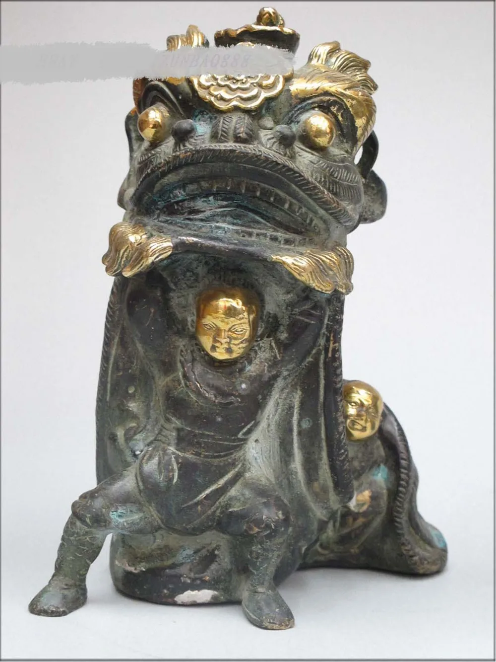 

Chinese kungfu Bronze Lion king seek hegemony kung fu lion dance pair