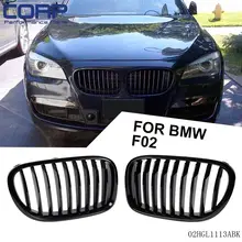 Глянцевый черный спереди почек Решетки Гриля для BMW 7 серии F01 F02 740i 2013-201