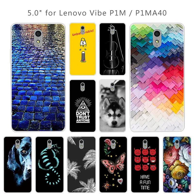 Чехлы для телефонов Lenovo P1M Vibe тонкая силиконовая Задняя накладка чехла из ТПУ Fundas