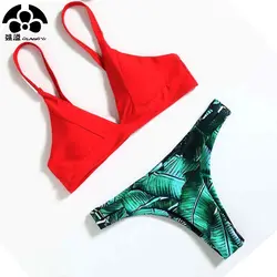 Qiang Yi 2018 Новый Push Up ремень сексуальный комплект бикини стринги Для женщин Купальники для малышек купальный костюм Пляжная одежда