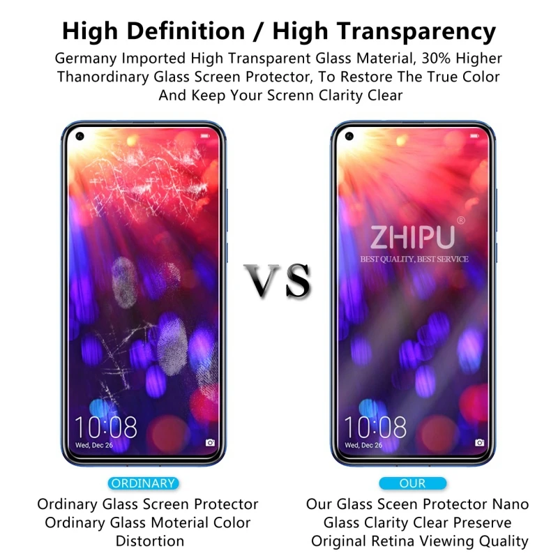 Закаленное стекло для Huawei Honor View V30 20 V20 20Pro пленка экрана 9H закаленное 20i 20s 30 Lite 2