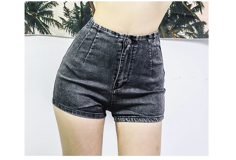 Женские джинсовые шорты с высокой талией, джинсовые шорты