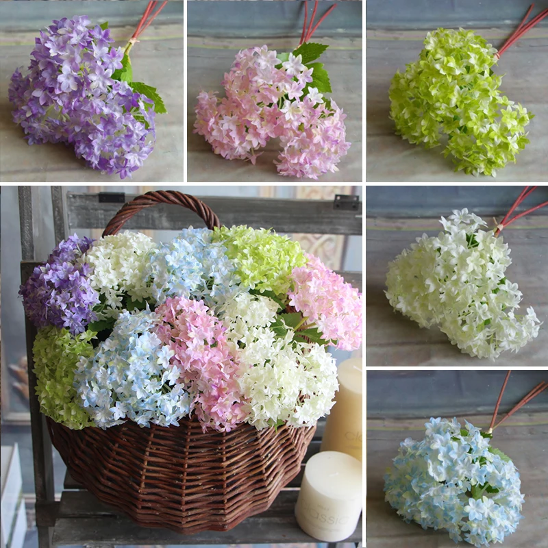 

Romantic Silk Flower Rose Branch Artificial Hydrangea Wedding Party Decor