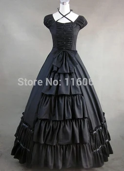 

Black Gothic Victorian Style Dress for Sale