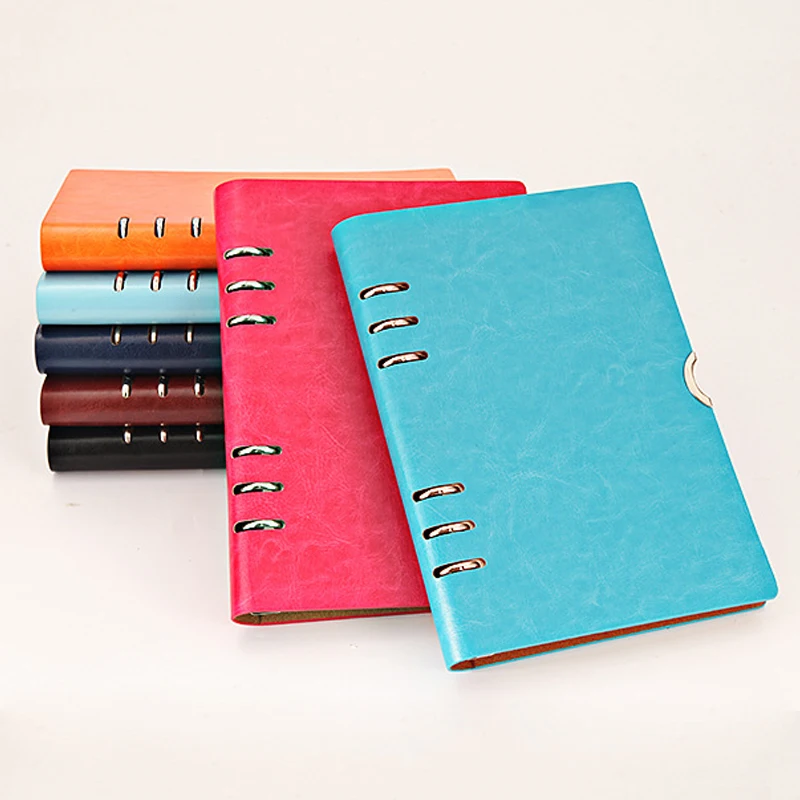 Handmade Refillable 6 Ring Binder Rustic Leather A6 Journal With Pen Holder, Personalized Leather A6 Planner Sketchbook Notebook