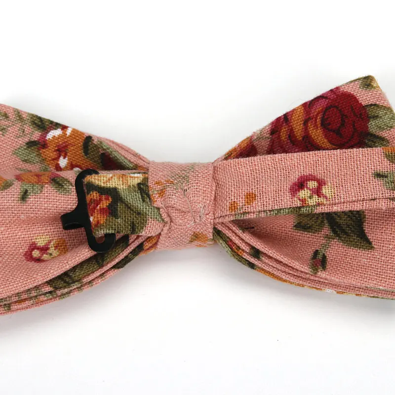 Брендовые новые мужские винтажные галстуки с цветочным принтом на шею для мужчин классические свадебные льняные галстуки-бабочки для жениха