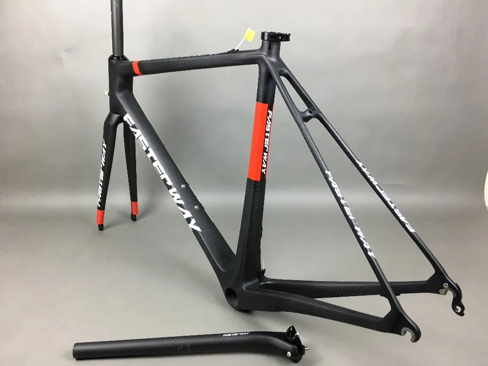 Excellent classic design FASTERWAY PRO full black with no logo carbon road bike frameset:carbon Frame+Seatpost+Fork+Clamp+Headset,free ems 93