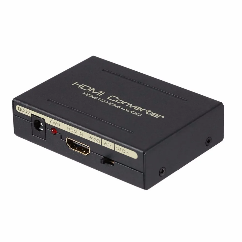 Portable Mini Analog Converter HDMI Converter HDMI to HDMI + Audio