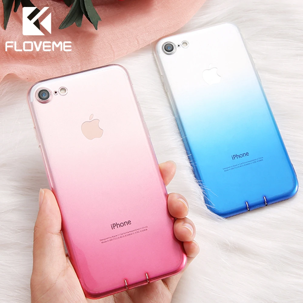 

FLOVEME Case For iPhone 5S 5 SE 7 XS Max XR Ultra Thin Cases Crystal Clear TPU Phone Cases For iPhone 7 8 6 6S Plus X Back Cover