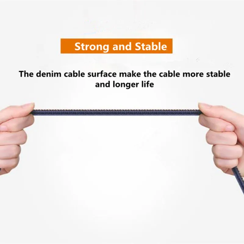 Micro USB Cable 1m 2m Denim Cable For Xiaomi Redmi Note Charging Mobile Phone USB Charger Data Cable For Samsung Sony HTC LG
