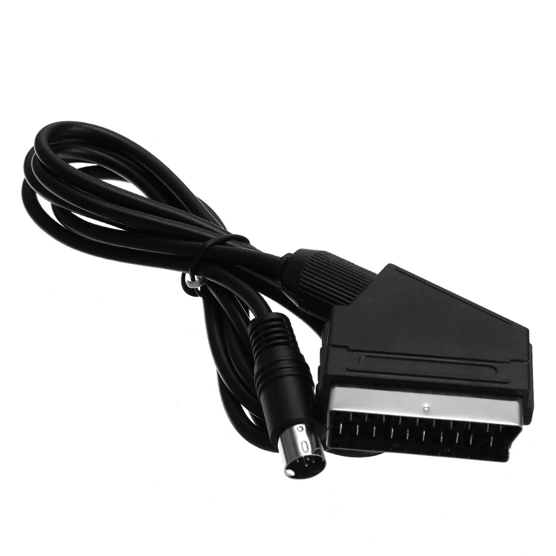 Черный 1,8 м/6FT Scart AV TV видео кабель для подключения к Sega Saturn NTSC и PAL версия
