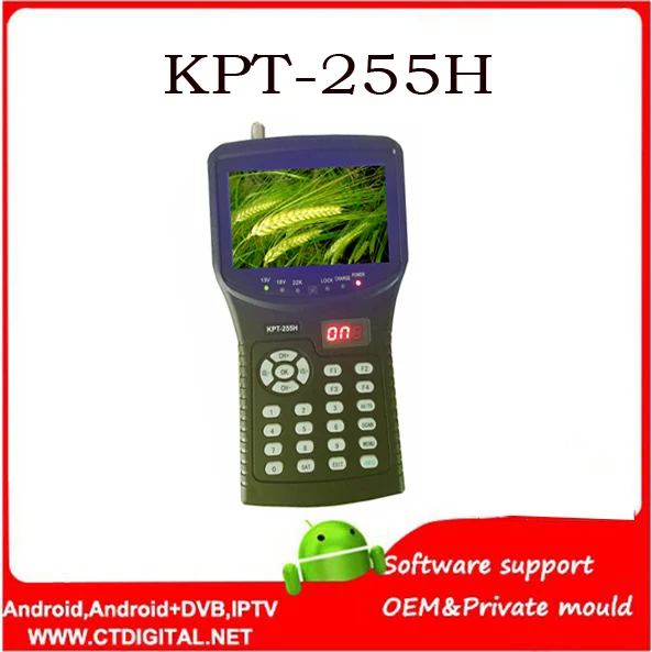 

kpt-255h sat finder hd replace satellite finder kpt-968g monitor 4.3 inch DVB-S/S2 signal test with av usb hd1m output