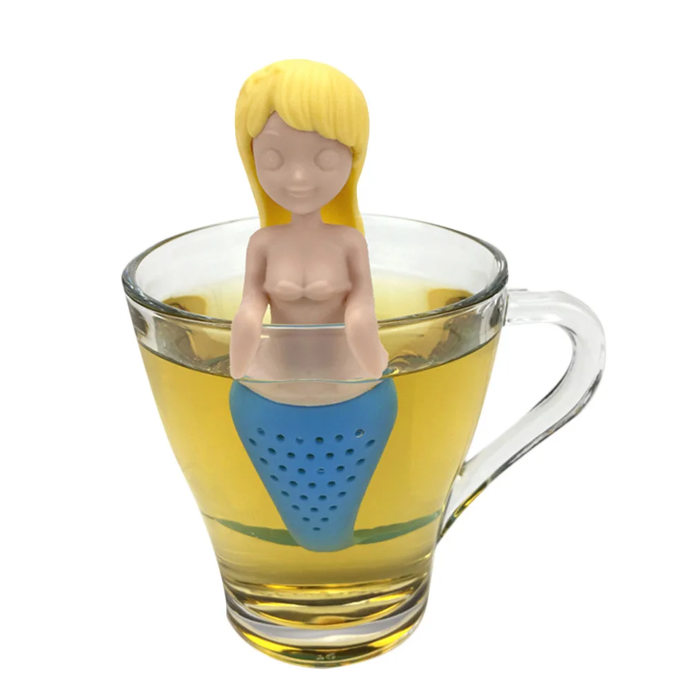 

1Pcs Sexy Silicone Mermaid Tea Infuser Silicone Tea Strainer Teapot Filter Spice Loose Tea Leaf Herbal Tools