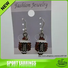 Новые модные брендовые футбол/Бейсбол Серьги