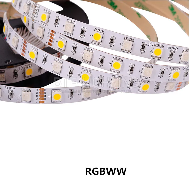 Гибкая Водонепроницаемая светодиодная лента RGBWW 12 в пост. Тока 5050 RGB 60