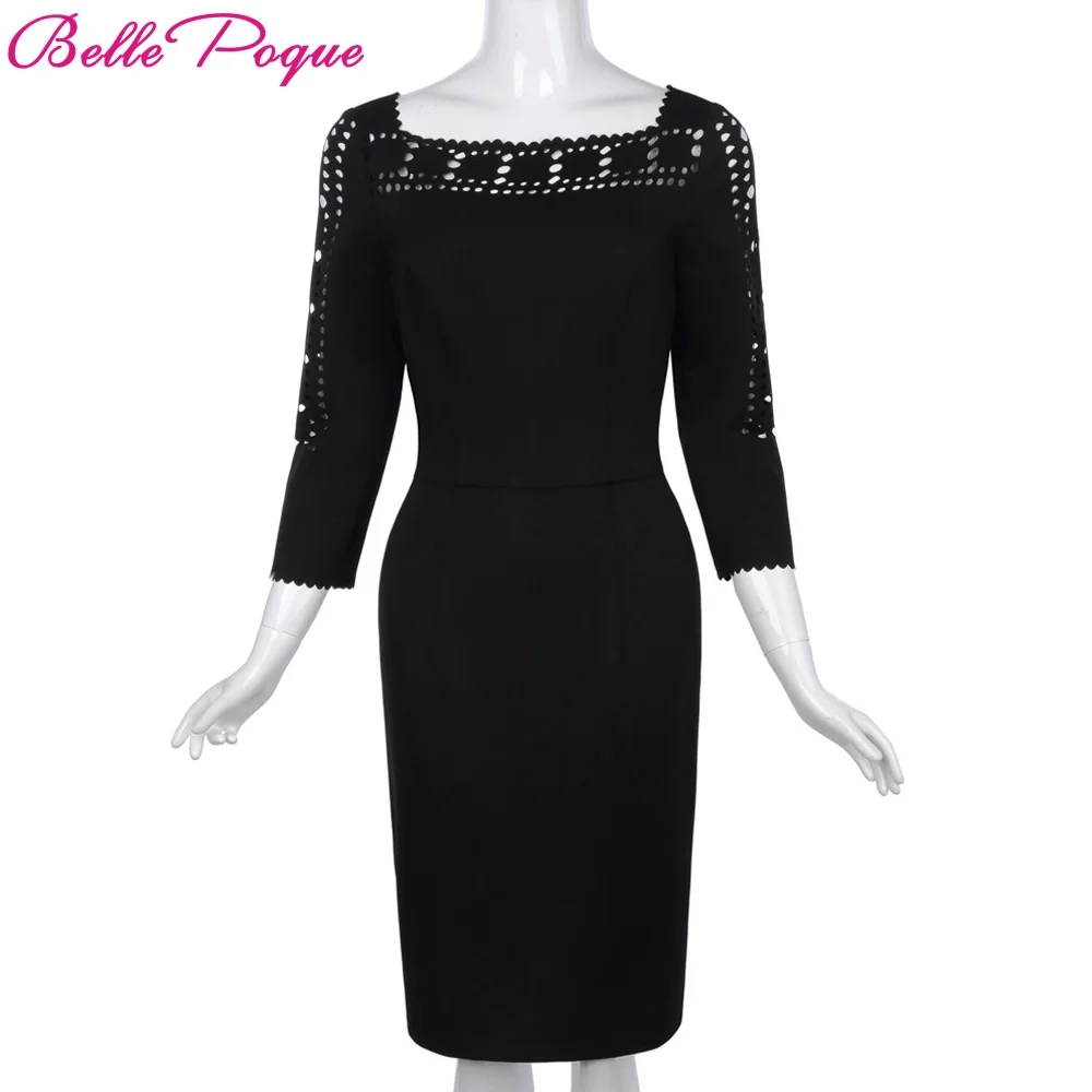 Belle Poque 2017 Work Dress Bodycon Femme 3/4 Sleeve Sexy ...