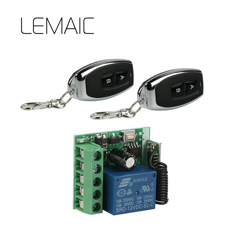 

QIACHIP 433Mhz Universal Wireless Remote Control Switch AC 85V 110V 220V 1CH Relay Receiver Module & RF 433 Mhz Remote Controls