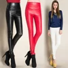 on Sale Autumn Winter Women Ladies Warm Legging Leather Pants Female High Waist Stretchable Pencil Skinny Trousers  ► Photo 2/3