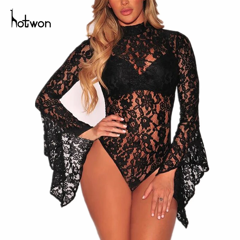 2017 الرسن أكمام bodycon بذلة رومبير أنيقة الأزهار الدانتيل ارتداءها النساء حزب مثير عارية الذراعين ضئيلة ارتداءها أعلى