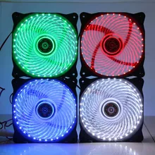 Чехол для компьютера, вентилятор охлаждения, Ультра тихий 33 светодиодный s чехол, вентилятор, 4 цвета, светодиодная подсветка радиатора, кулер, охлаждение процессора, 120 мм вентилятор, DC 12 В