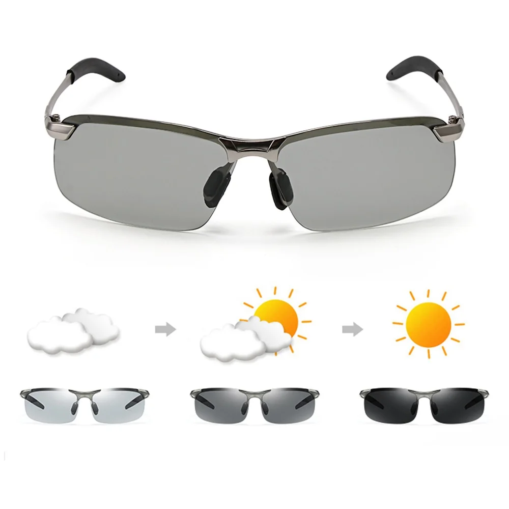 

Photochromic Sunglasses Men Polarized Driving Chameleon Glasses Male Change Color SunGlasses Day Night Vision Driving Eyewear