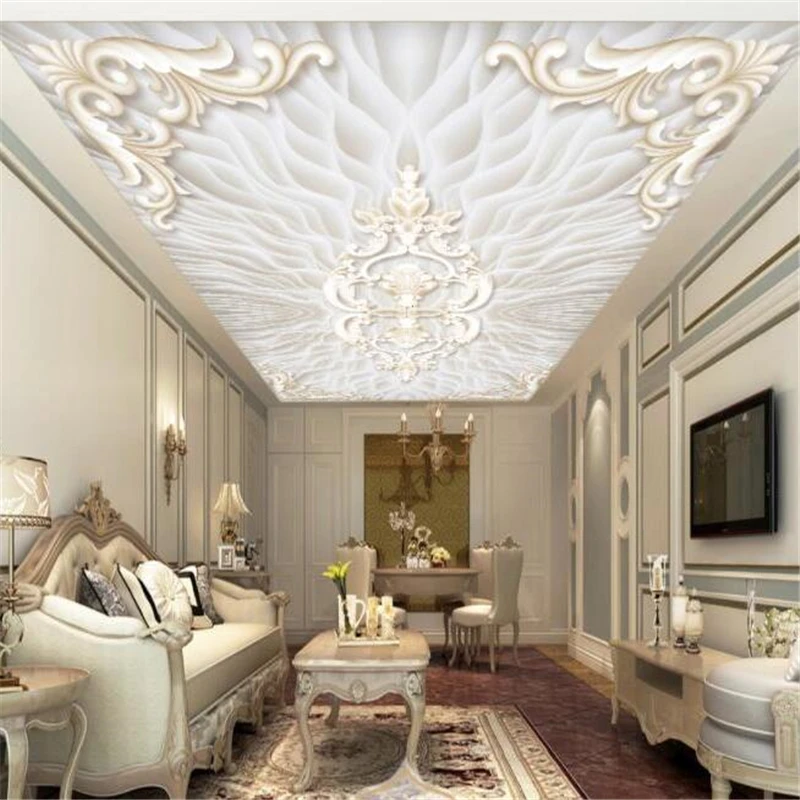 

beibehang Custom wallpaper 3D water wave jade European pattern zenith mural living room bedroom hotel ceiling wallpaper 3d mural