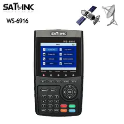 Сатфайндер Satlink WS-6916 DVB-S2 FTA цифровой измеритель спутникового сигнала Высокое разрешение 3,5 ''MPEG-2/MPEG-4 WS6916 Satfinder