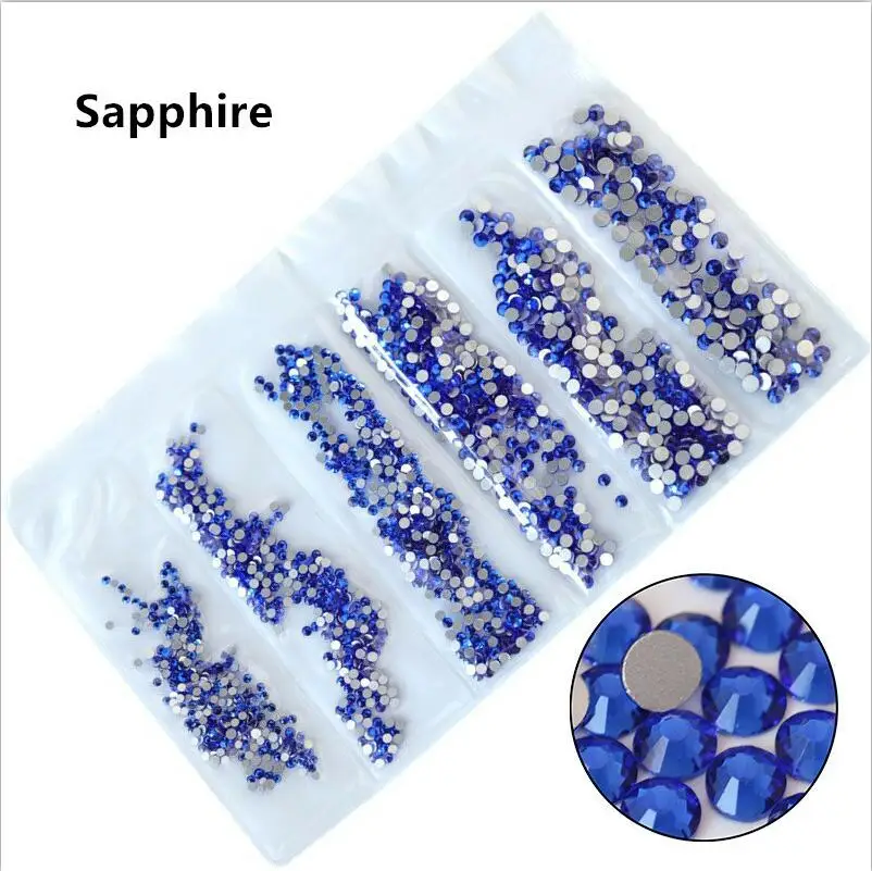 Стеклянные стразы для дизайна ногтей SS3 SS10 31 цвет|rhinestones for nails|mix sizenail art crystal |