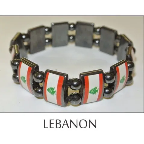 2 шт./лот Liban флаг ювелирные изделия ожерелье lebanon leban браслет ювелирные изделия из гематита браслет подарок