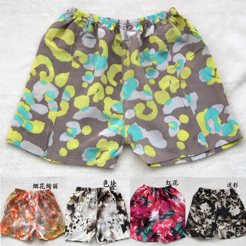 Детская одежда шелковые Детские шорты из тутового шелка детские шелковые пижамы брюки пляжная Повседневная мебель брюки