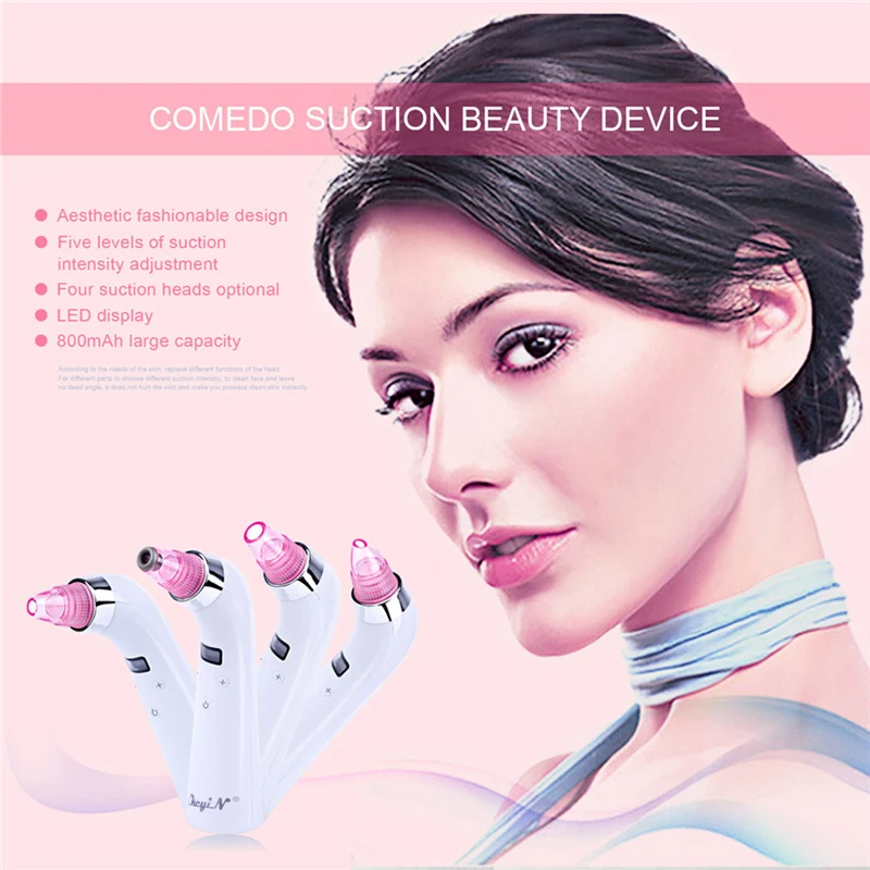 

CkeyiN Vacuum Pore Cleaner Face Cleaning Blackhead Acne Removal Suction Black Spot Cleaner Skin Scrubber Beauty Device