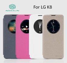 Case for LG K8 NILLKIN Sparkle Leather case flip cover phone cases Retailed Package cover for