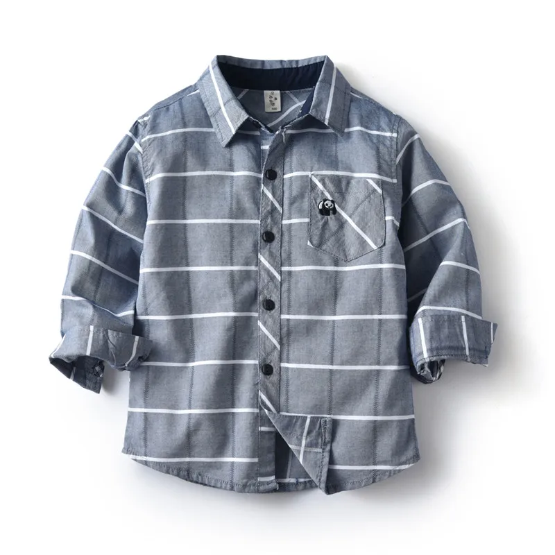 

Baby Boys Knit Collar Blouse Toddler 2019 New Panda School Uniform Shirts Male Child Clothes Winter Kids Blouse 2 3 4 5 6 years