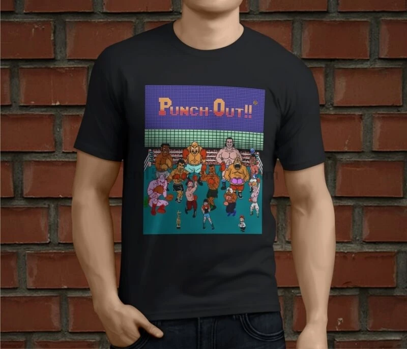 

Hot Mike Tysons PUNCH OUT Retro Classic Mens Black T-Shirt Size S-3XL