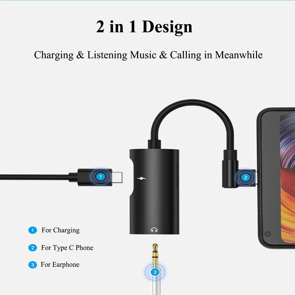 ACCGUYS 2 в 1 Тип C адаптер Aux аудио кабель зарядки до 3,5 мм Jack для Xiaomi Mi 6 huawei Motorola Moto Z w USB кабель