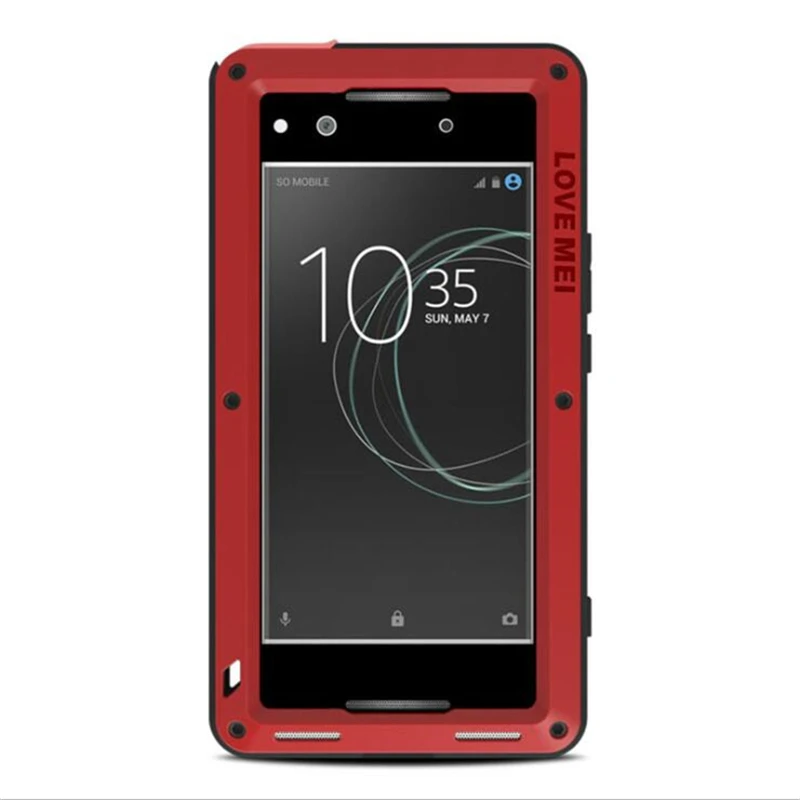 Чехол LOVE MEI для Sony Xperia XA1 Ultra/Xperia /XA Ultra/XA Drop Dirt waterproof Gorilla Glass + Алюминиевый