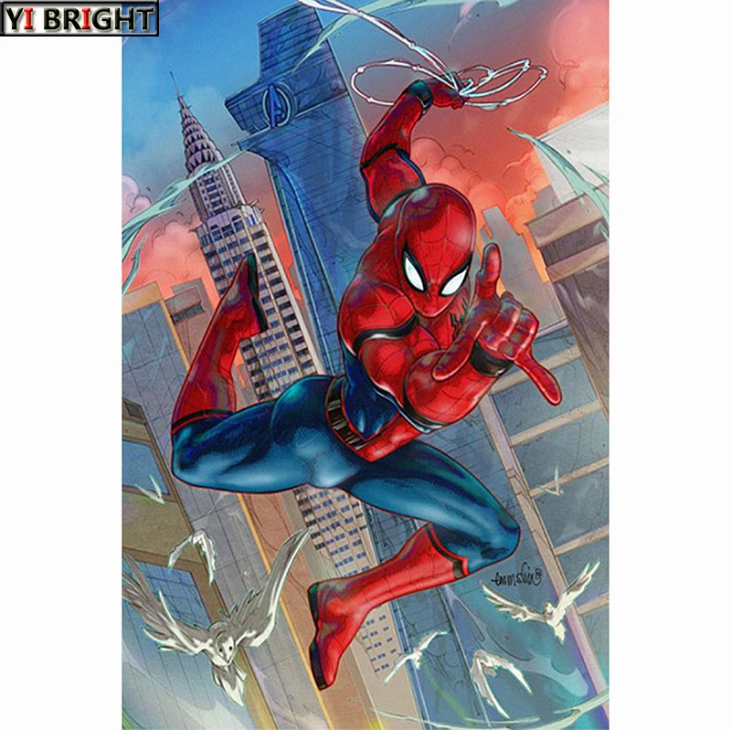 5D DIY Алмазная картина сильный Spideman вышивка крестиком мозаика алмазные настенные