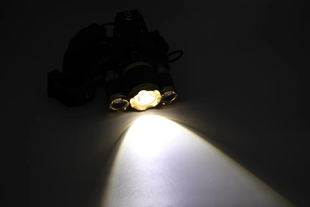 Телескопический светодиодный налобный фонарь с зумом 3 * XM-L T6 Q5, налобный светильник 10000 люмен, светодиодный usb-налобный фонарь, походный