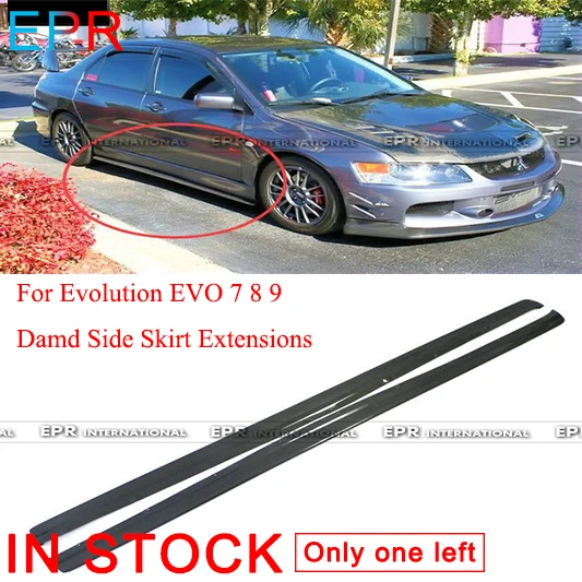 Для Evolution EVO 7 8 9 Damd стиль углеродное волокно боковая юбка расширение для Mitsubishi