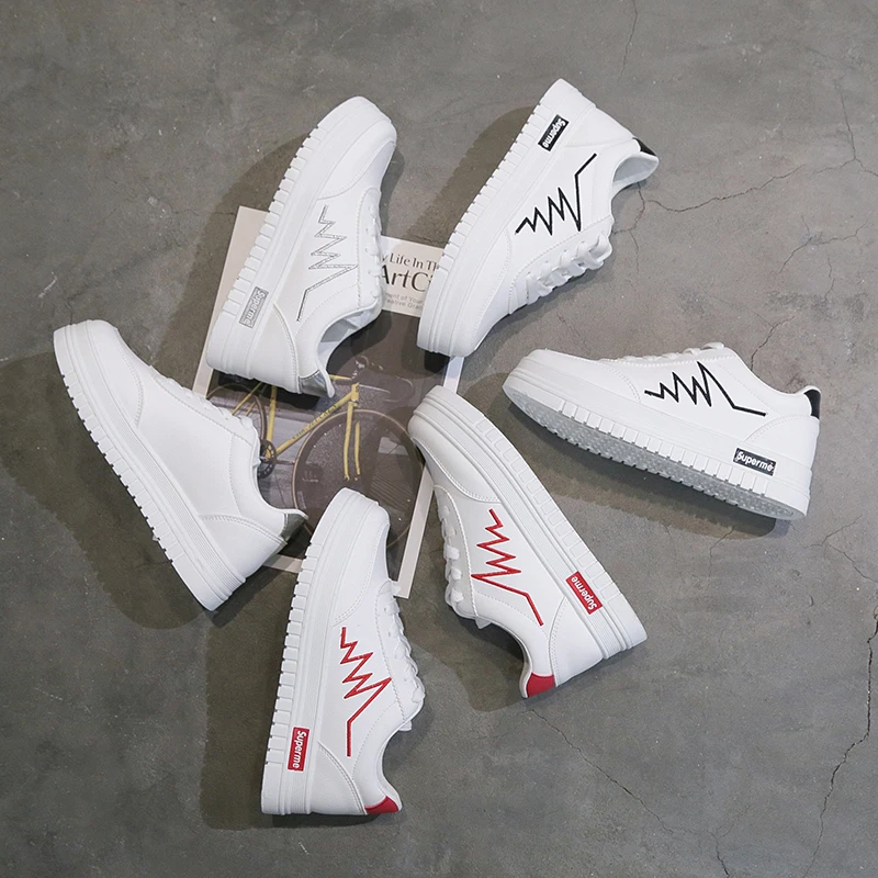 

Spring and Summer 2019 New Korean version of small white shoes, casual sneakers, INS breathable thick sole women's shoes M601
